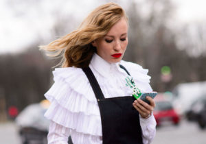 Bella Hadid Puts a Twist on Workwear to Visit Victoria’s Secret Office